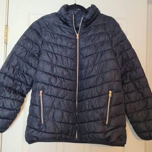 Cherokee Navy Quilted Puffer Jacket